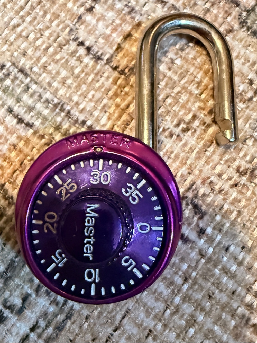 Master Lock Purple Combination Padlock - Picture 2 of 3